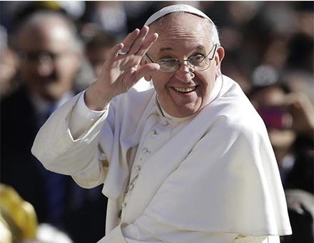 Papa Francesco in visita al Centro Astalli